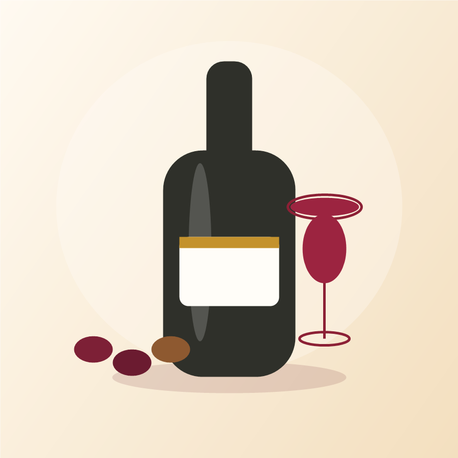 Weinflasche Barbera d'Asti aus Piemont (Rotwein, trocken)