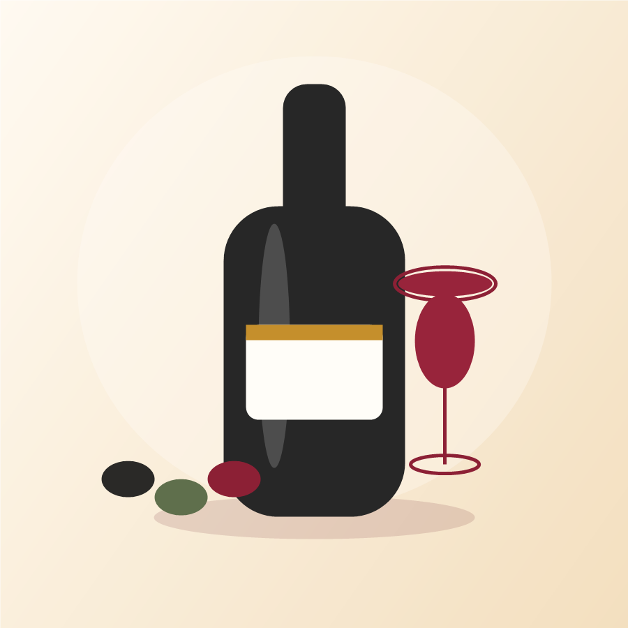 Weinflasche Etna Rosso aus Sizilien (Rotwein, trocken)