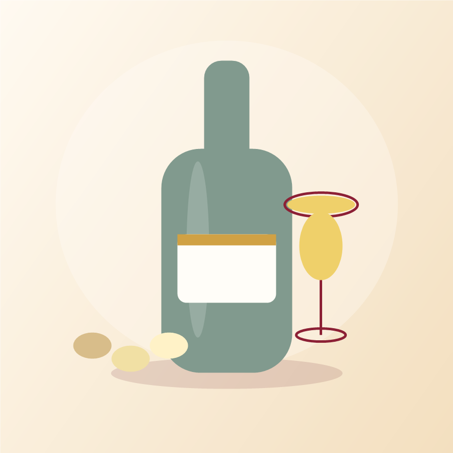 Weinflasche Gavi di Gavi aus Piemont (Weisswein, trocken)