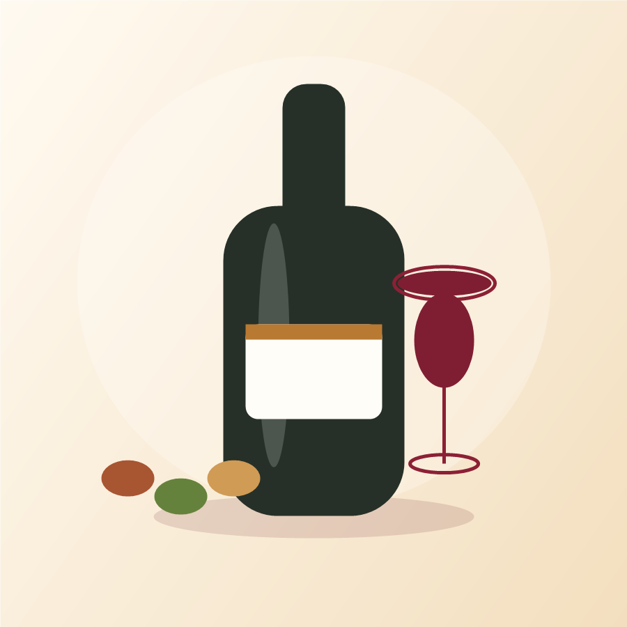Weinflasche Montepulciano d'Abruzzo aus Abruzzen (Rotwein, trocken)